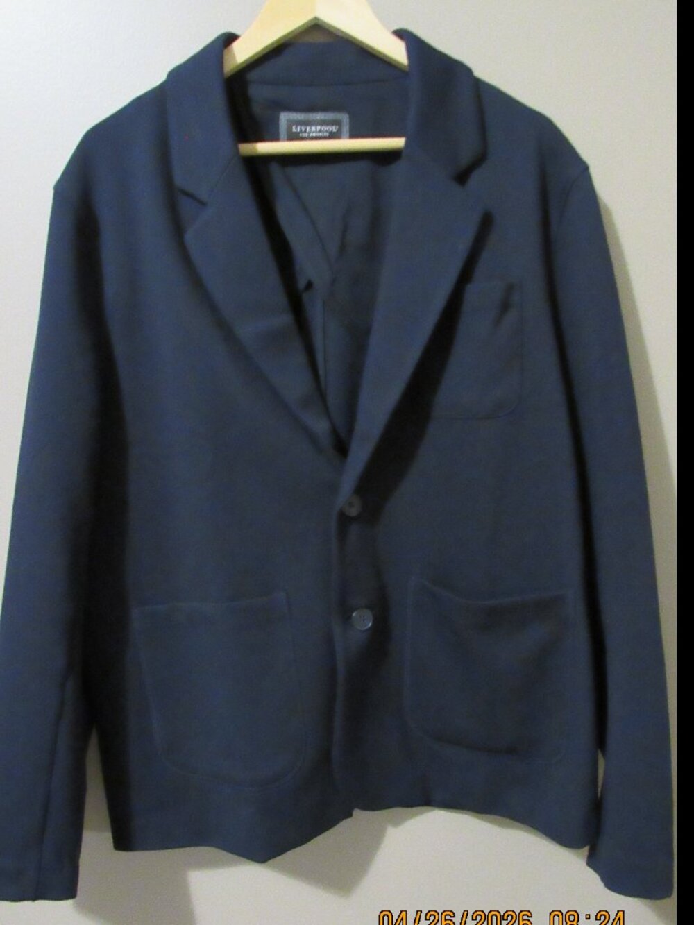 Liverpool Knit Blue Sport Coat - Large